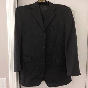 Geoffrey Beene Charcoal Gray 3 button Suit Sz 40R